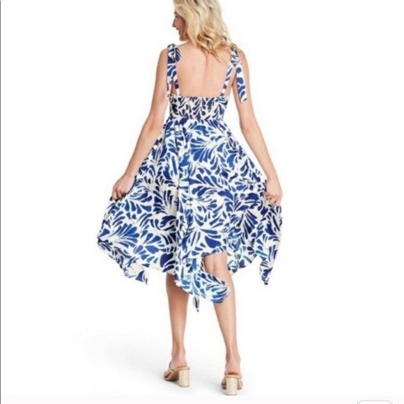 Alexis Botanical Tie Strap Asymmetrical Dress Plus - Picture 5 of 7